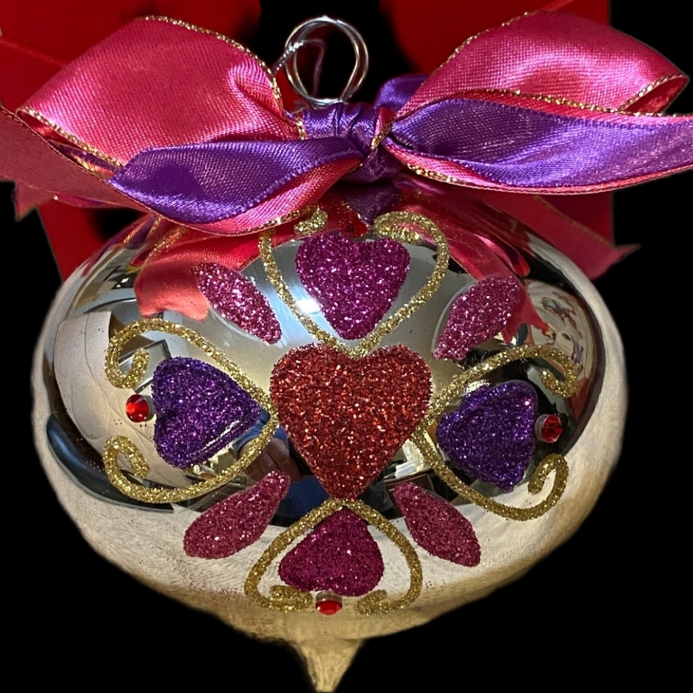 Nicky Butler LIMITED EDITION St. Jude Swarovski Elements Valentine Ornament 💖💜